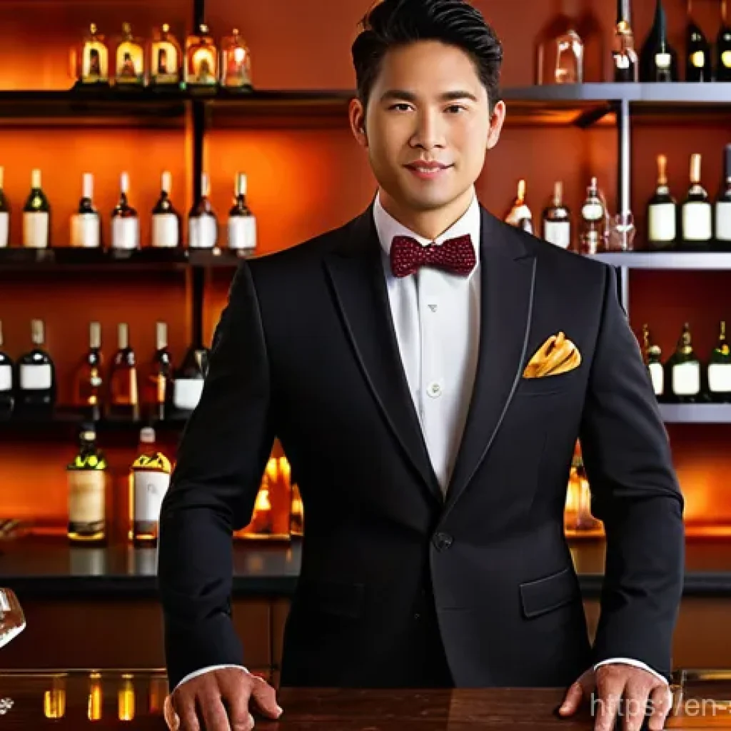 소믈리에가 알아야 할 칵테일 베이스 - **A Modern Sommelier Curating a Diverse Beverage Program:** A stylish and professional sommelier, ag...