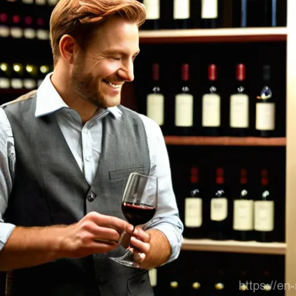 소믈리에의 와인 추천 노하우 - **Prompt 1: The Guiding Hand in a World of Wine**
    "An elegant, well-lit wine shop interior, fill...