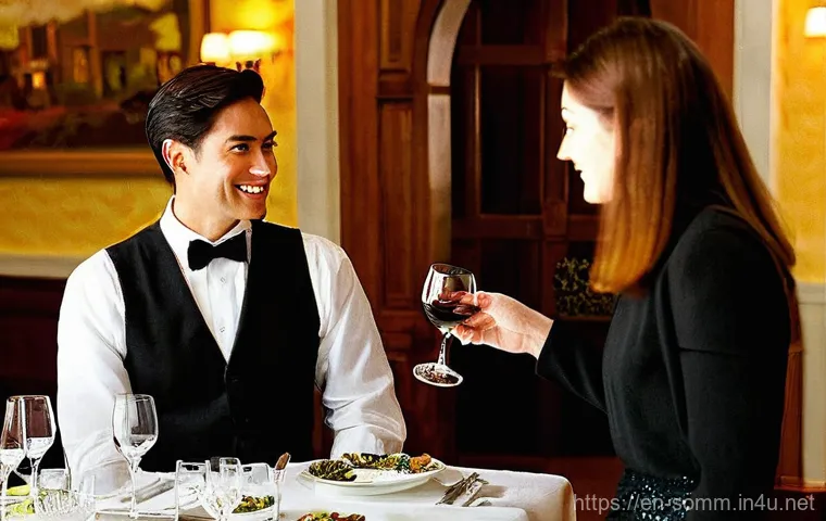 소믈리에로서 성장하는 법 - **Prompt 1: The Focused Palate - Sommelier in Blind Tasting**
    "A professional sommelier, a perso...